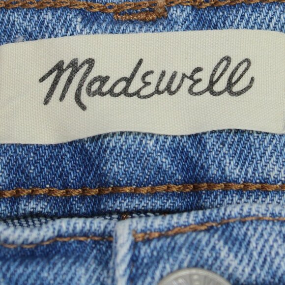 Madewell Perfect Vintage Jean Straight Fray Raw Hemming Blue Jean Size 27 - Picture 8 of 10